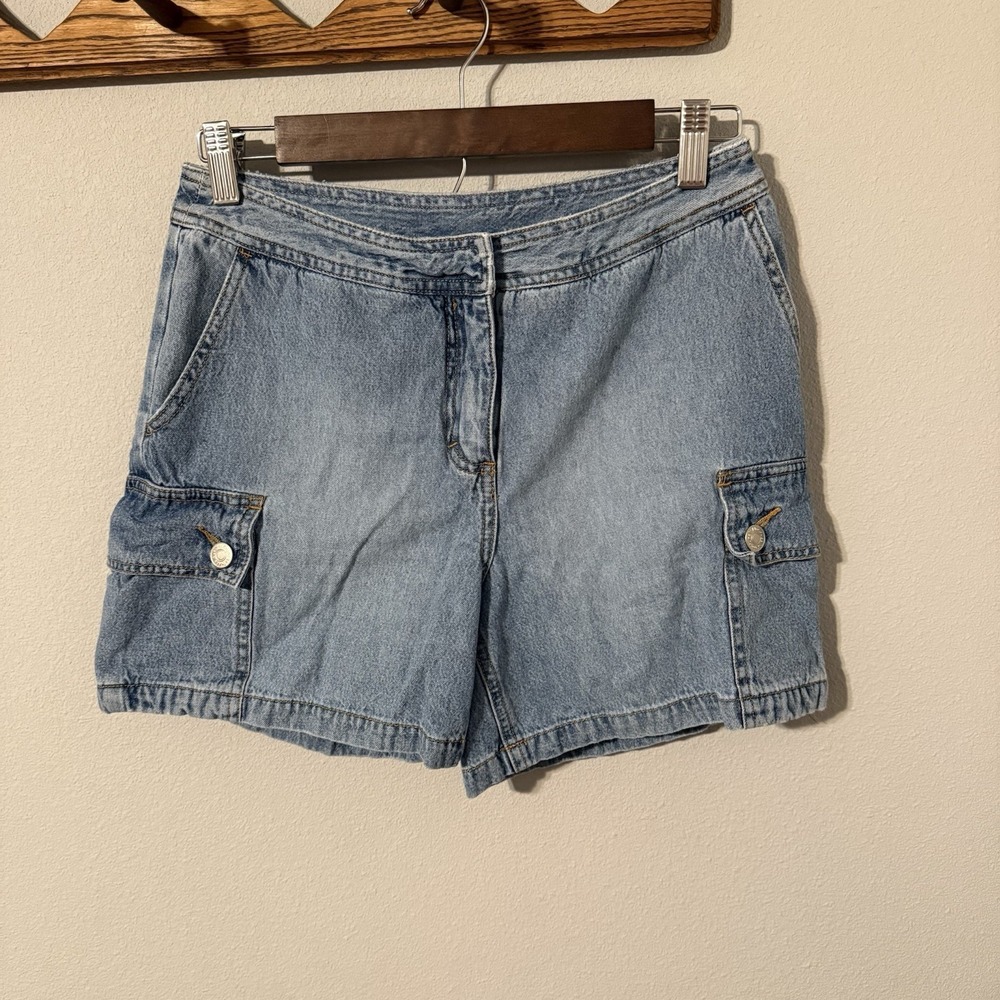 Vintage Jeanology Jean Shorts Women Size 6 Blue Stretch Denim Shortie 90'S Y2K